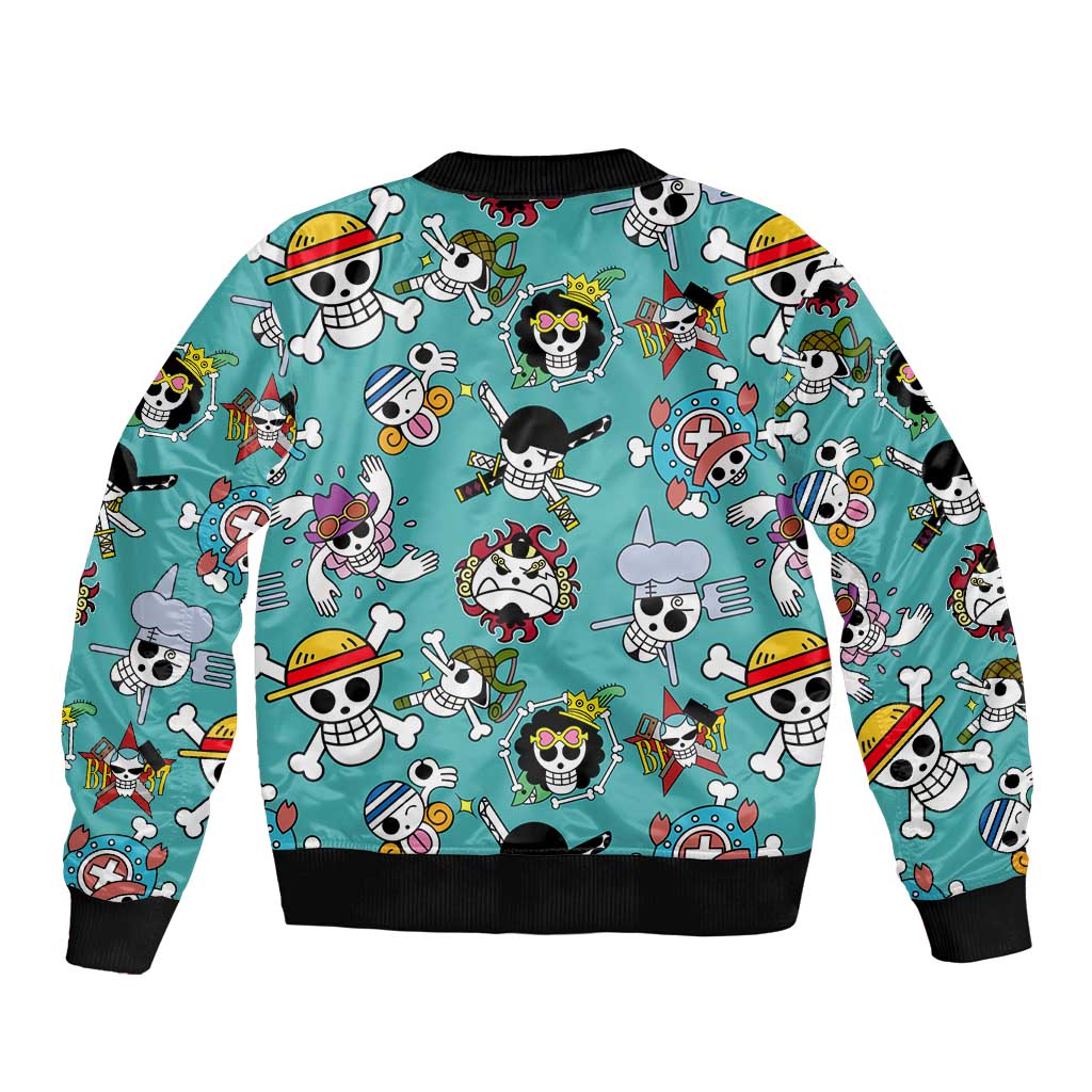 Strawhats Jolly Roger One Piece Bomber Jacket Anime Pattern Style