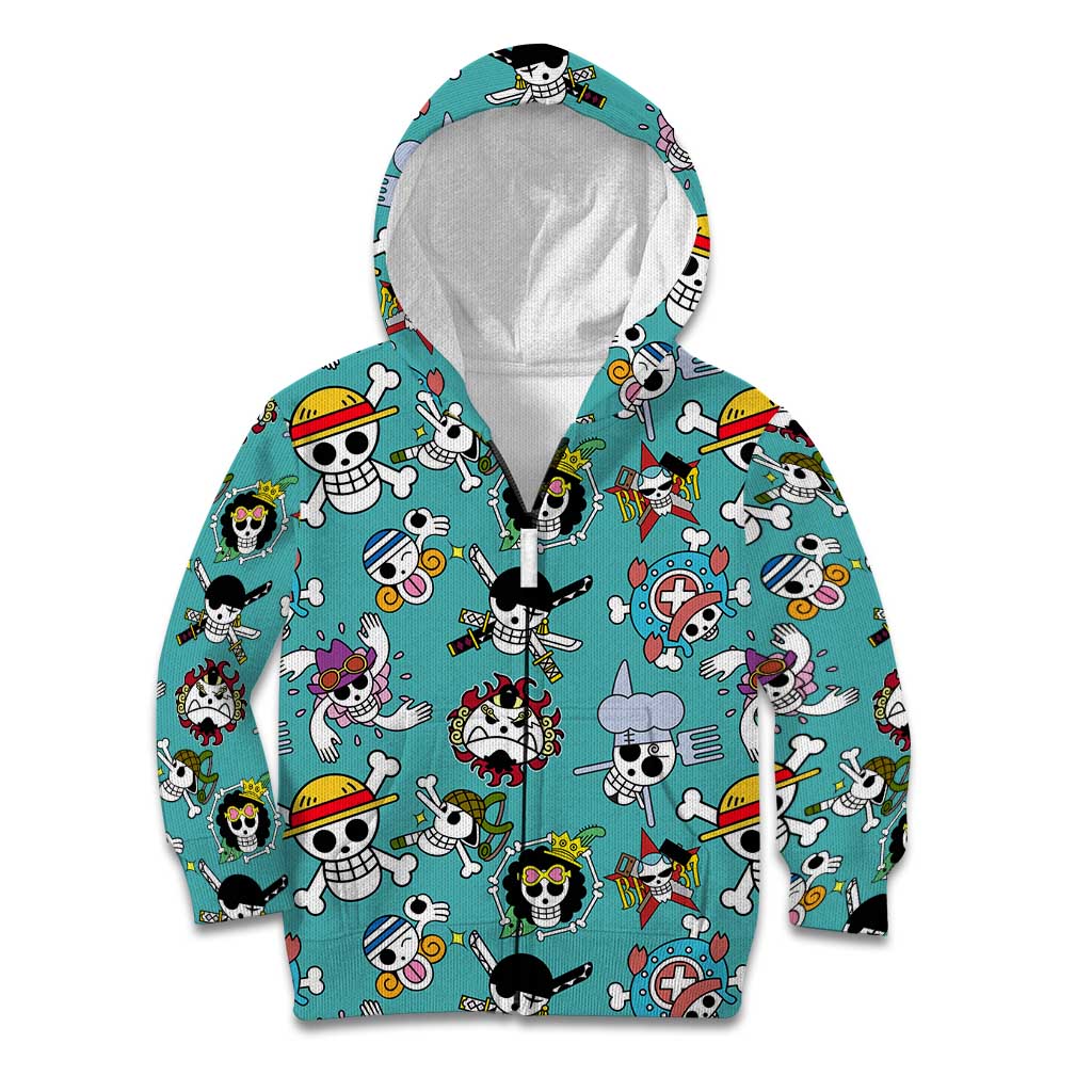 Strawhats Jolly Roger One Piece Kid Hoodie Anime Pattern Style