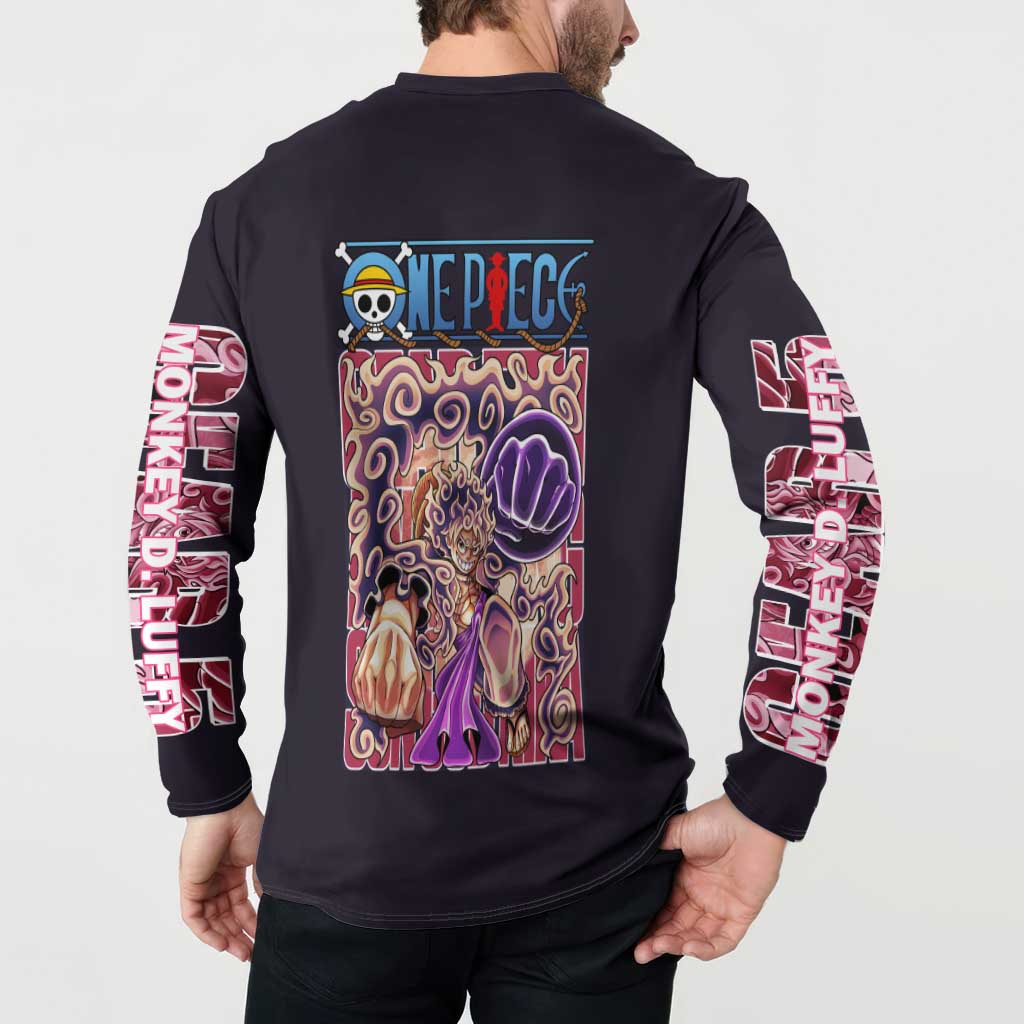 Gear 5th Luffy One Piece Button Sweatshirt Anime Style