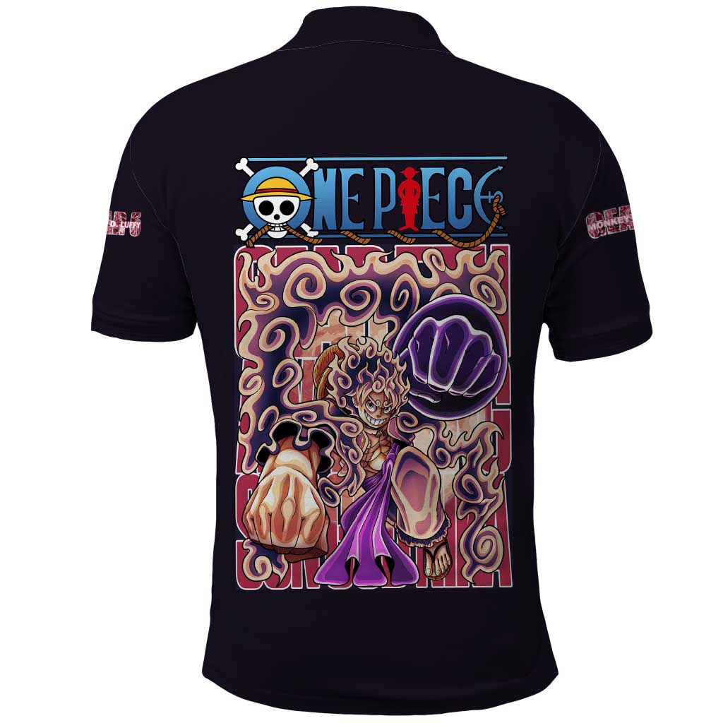 Gear 5th Luffy One Piece Polo Shirt Anime Style