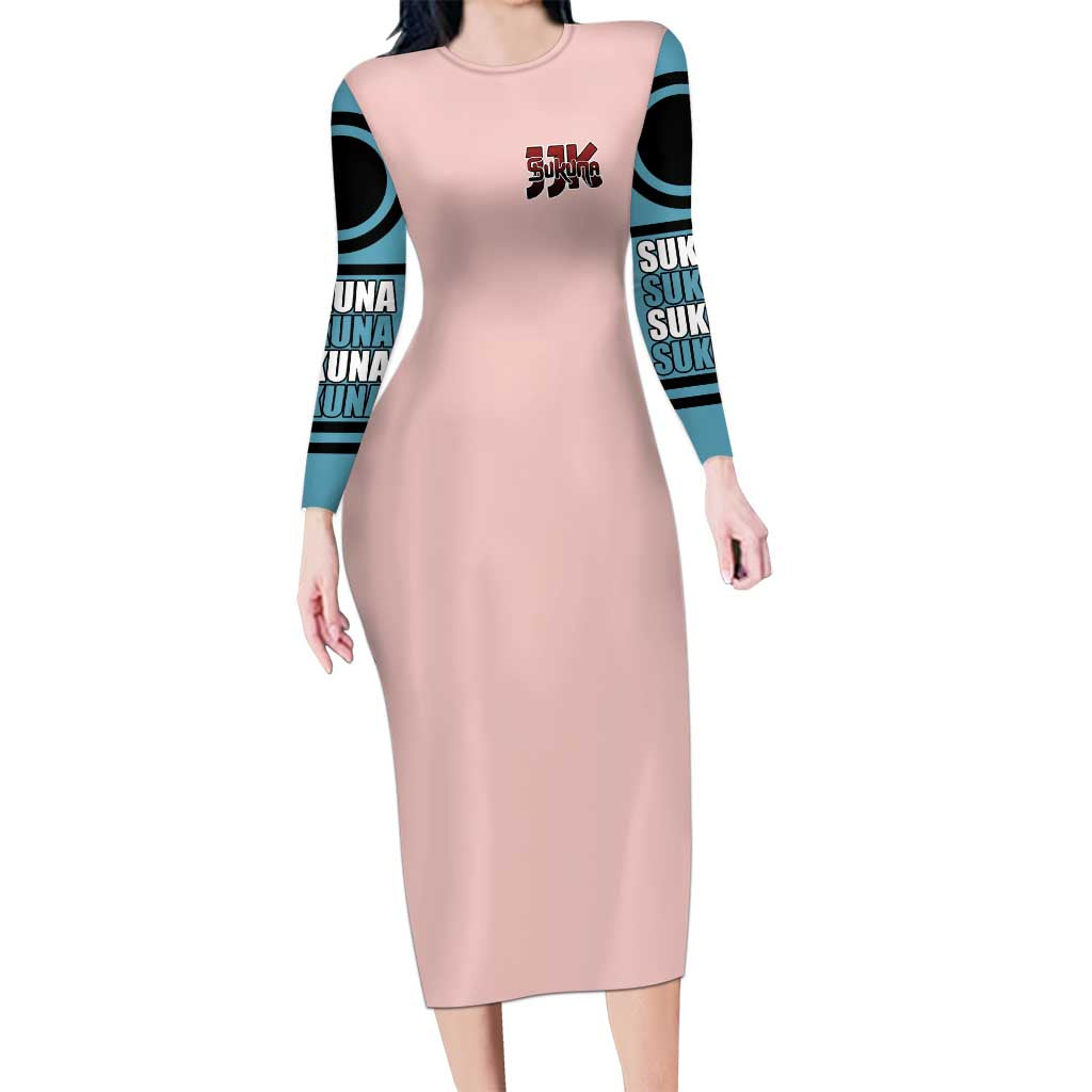 Ryomen Sukuna - Jujutsu Kaisen Long Sleeve Bodycon Dress Anime Style