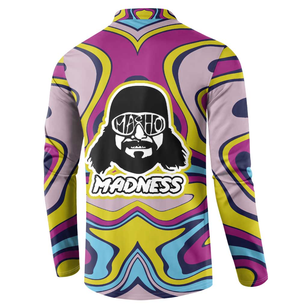 The Cream of the Crop Trippy Randy Savage Pop Culture Button Sweatshirt Anime Style