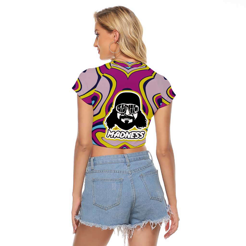 The Cream of the Crop Trippy Randy Savage Pop Culture Raglan Cropped T Shirt Anime Style