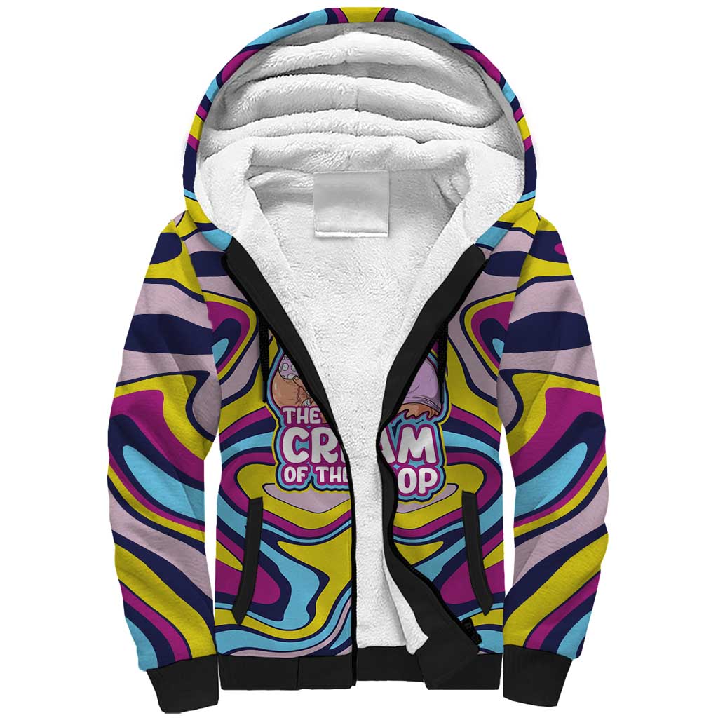 The Cream of the Crop Trippy Randy Savage Pop Culture Sherpa Hoodie Anime Style