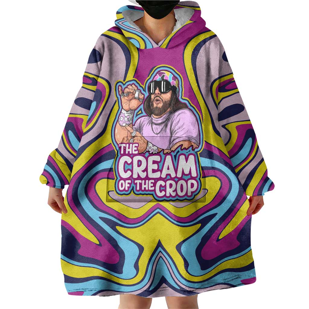 The Cream of the Crop Trippy Randy Savage Pop Culture Wearable Blanket Hoodie Anime Style