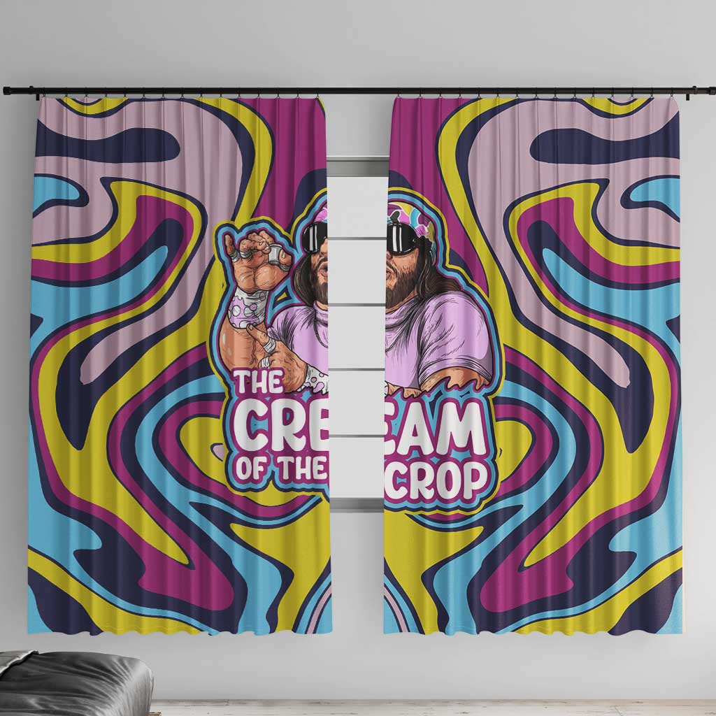 The Cream of the Crop Trippy Randy Savage Pop Culture Window Curtain Anime Style