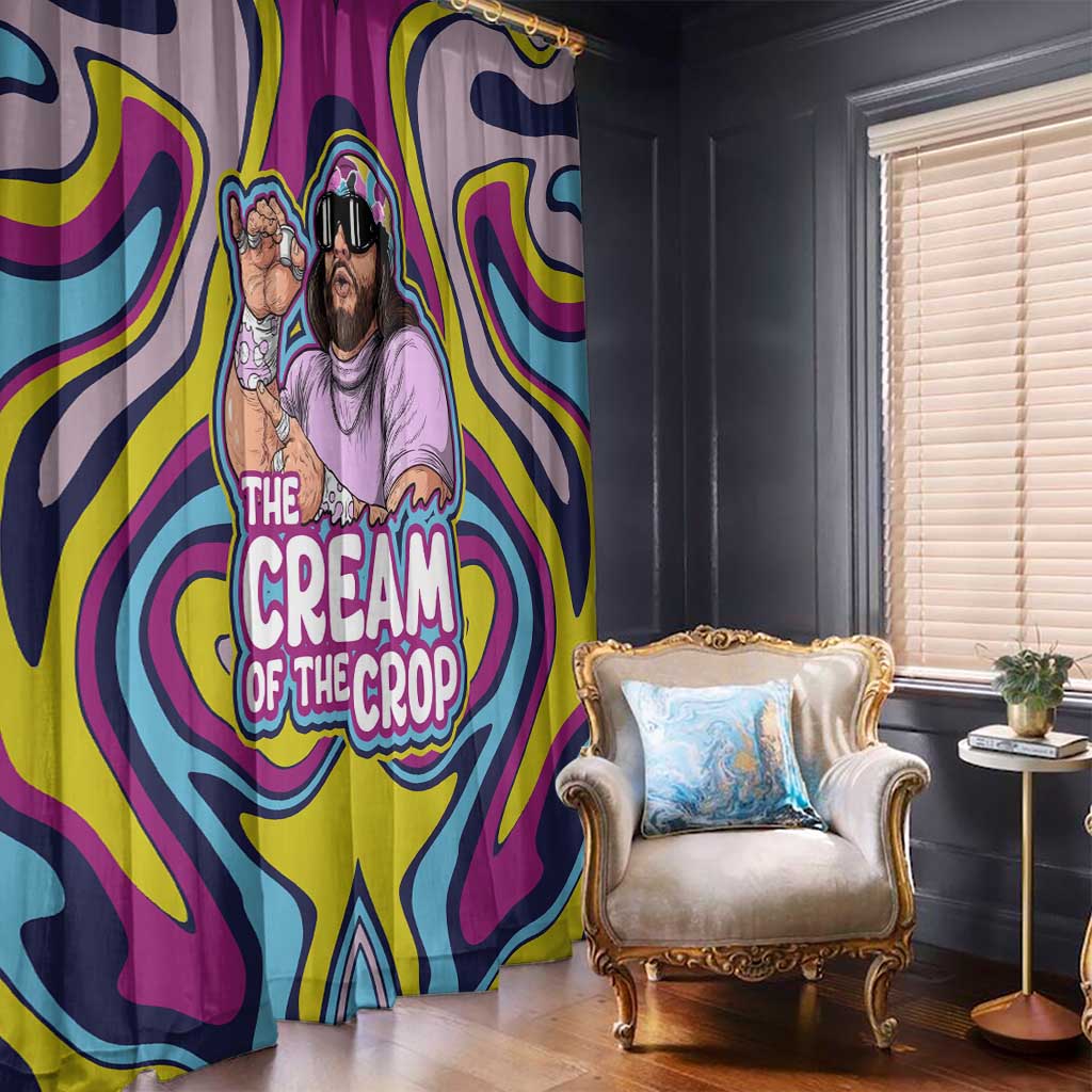 The Cream of the Crop Trippy Randy Savage Pop Culture Window Curtain Anime Style