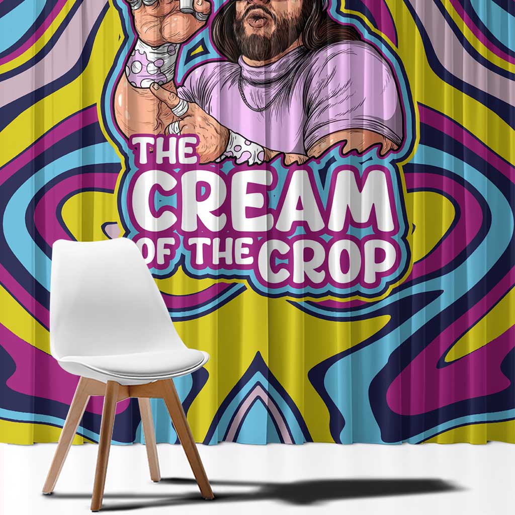 The Cream of the Crop Trippy Randy Savage Pop Culture Window Curtain Anime Style
