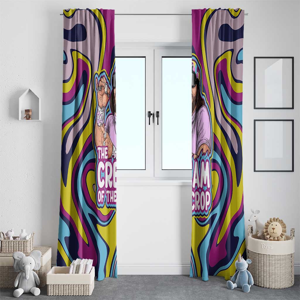 The Cream of the Crop Trippy Randy Savage Pop Culture Window Curtain Anime Style