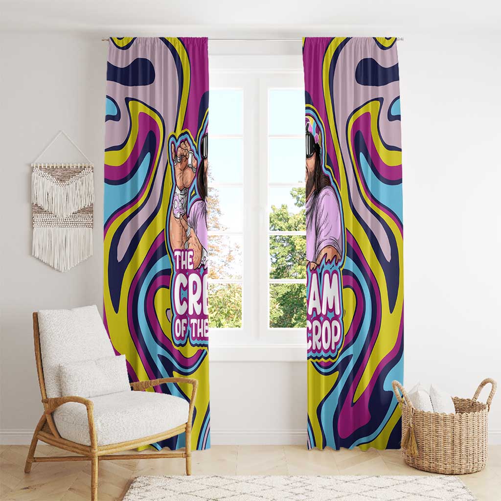 The Cream of the Crop Trippy Randy Savage Pop Culture Window Curtain Anime Style