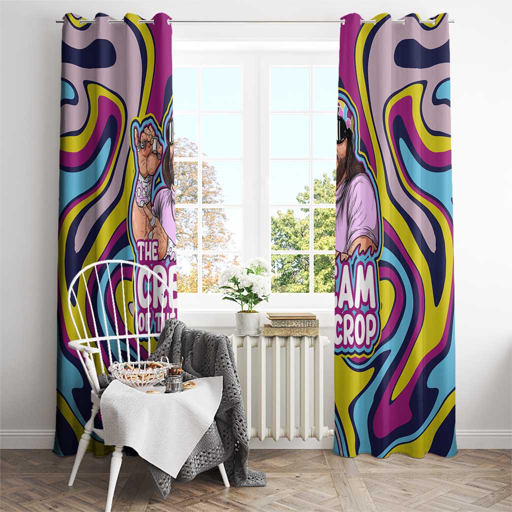 The Cream of the Crop Trippy Randy Savage Pop Culture Window Curtain Anime Style