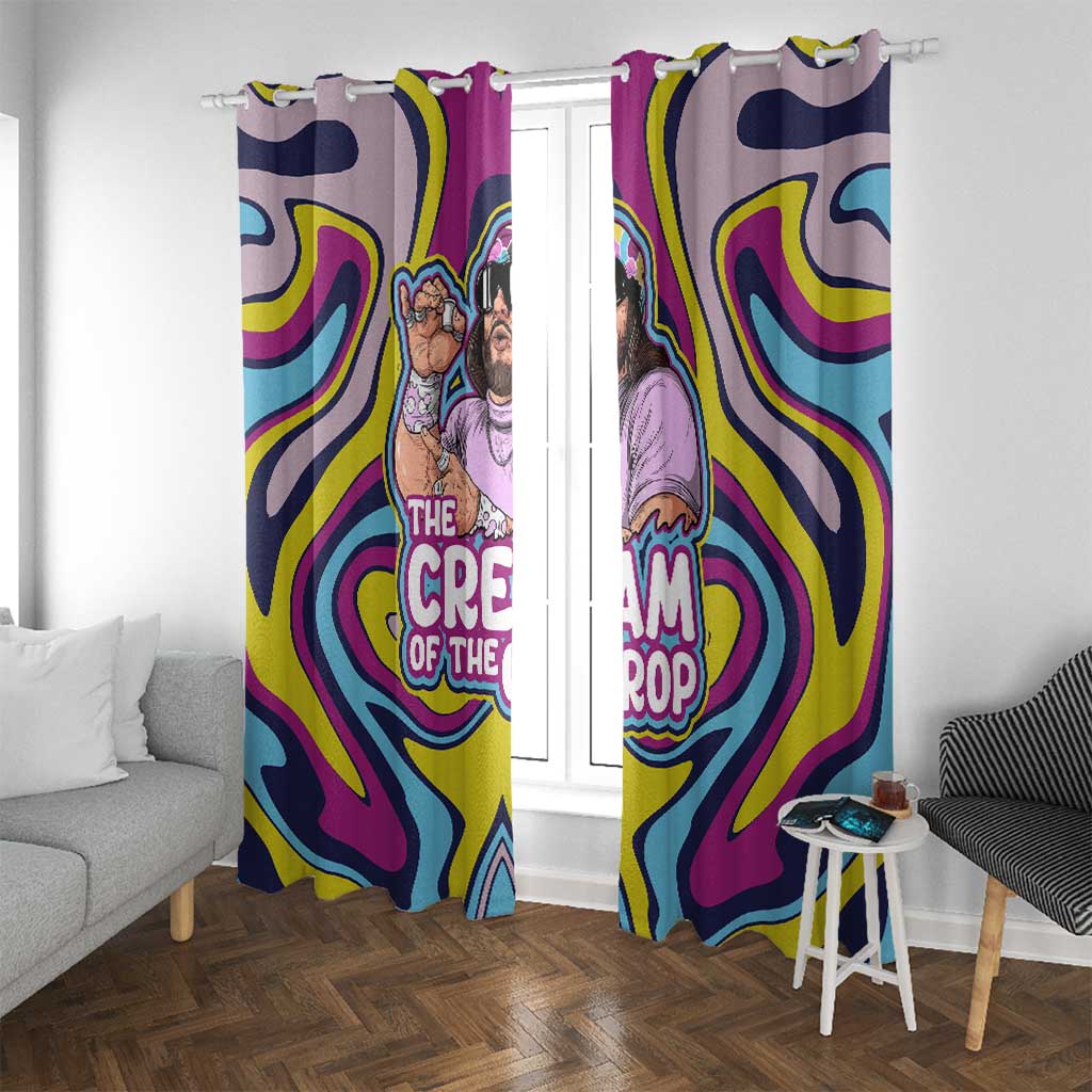 The Cream of the Crop Trippy Randy Savage Pop Culture Window Curtain Anime Style