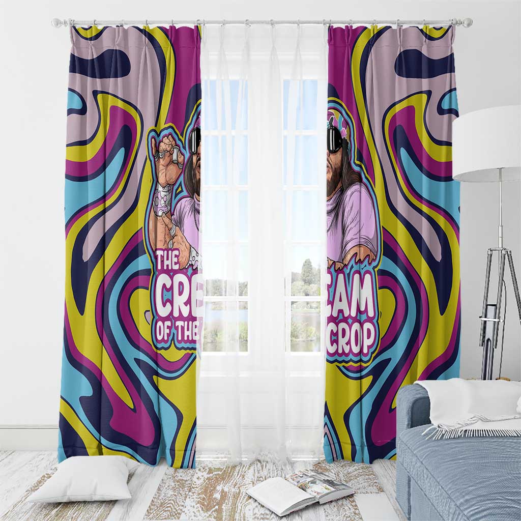 The Cream of the Crop Trippy Randy Savage Pop Culture Window Curtain Anime Style