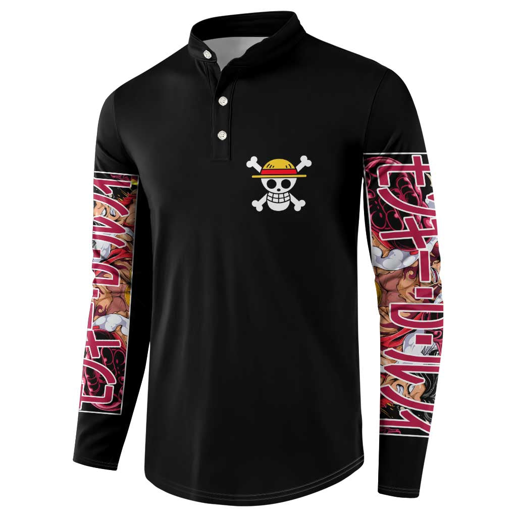 Monkey D. Luffy One Piece Button Sweatshirt Anime Style