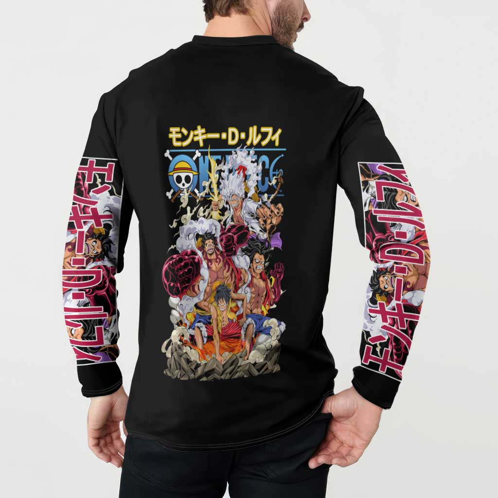 Monkey D. Luffy One Piece Button Sweatshirt Anime Style