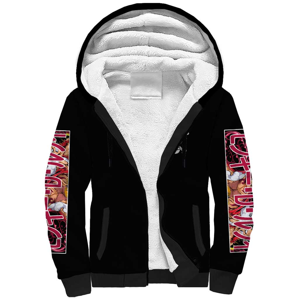 Monkey D. Luffy One Piece Sherpa Hoodie Anime Style