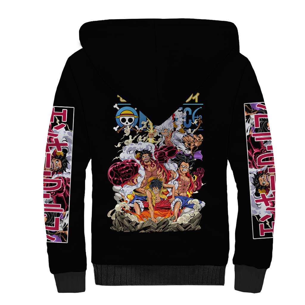 Monkey D. Luffy One Piece Sherpa Hoodie Anime Style