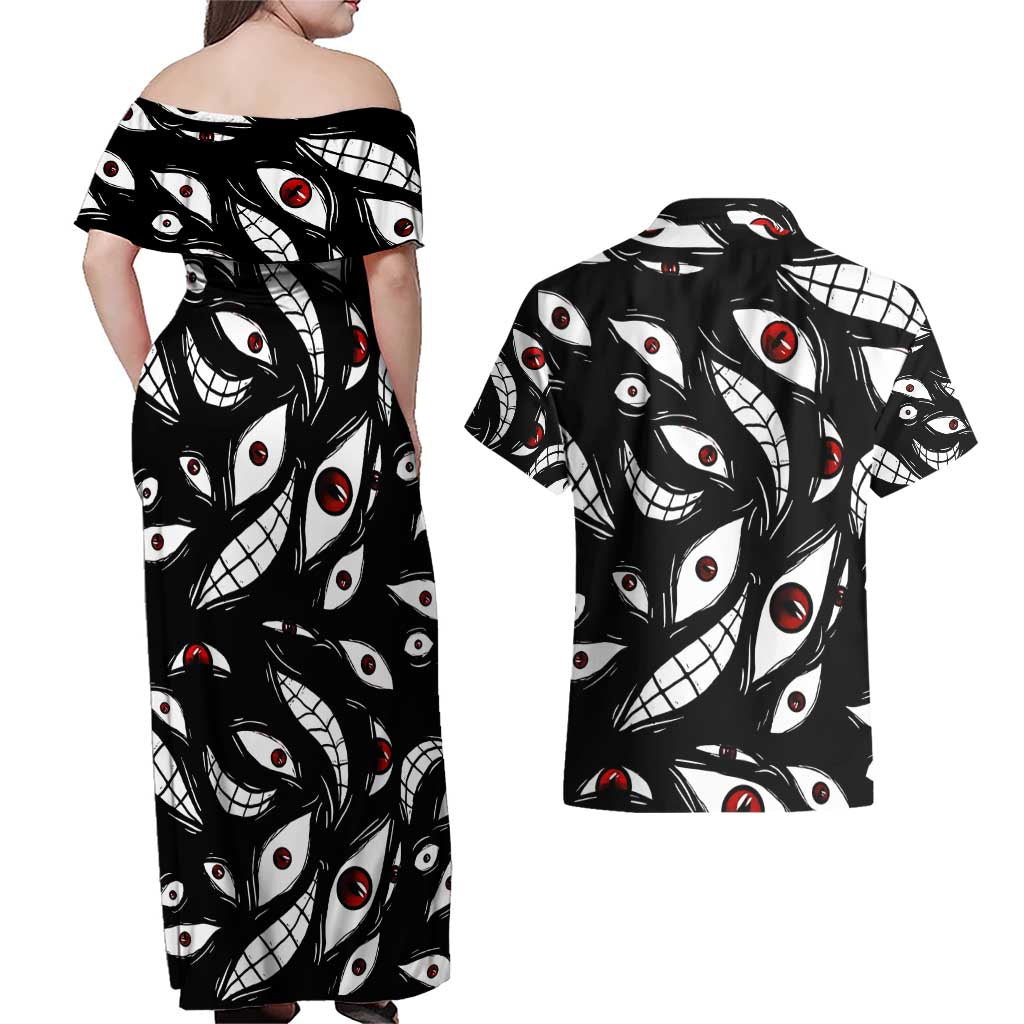 Pride - Fullmetal Alchemist Couples Matching Off Shoulder Maxi Dress and Hawaiian Shirt Anime Pattern Style