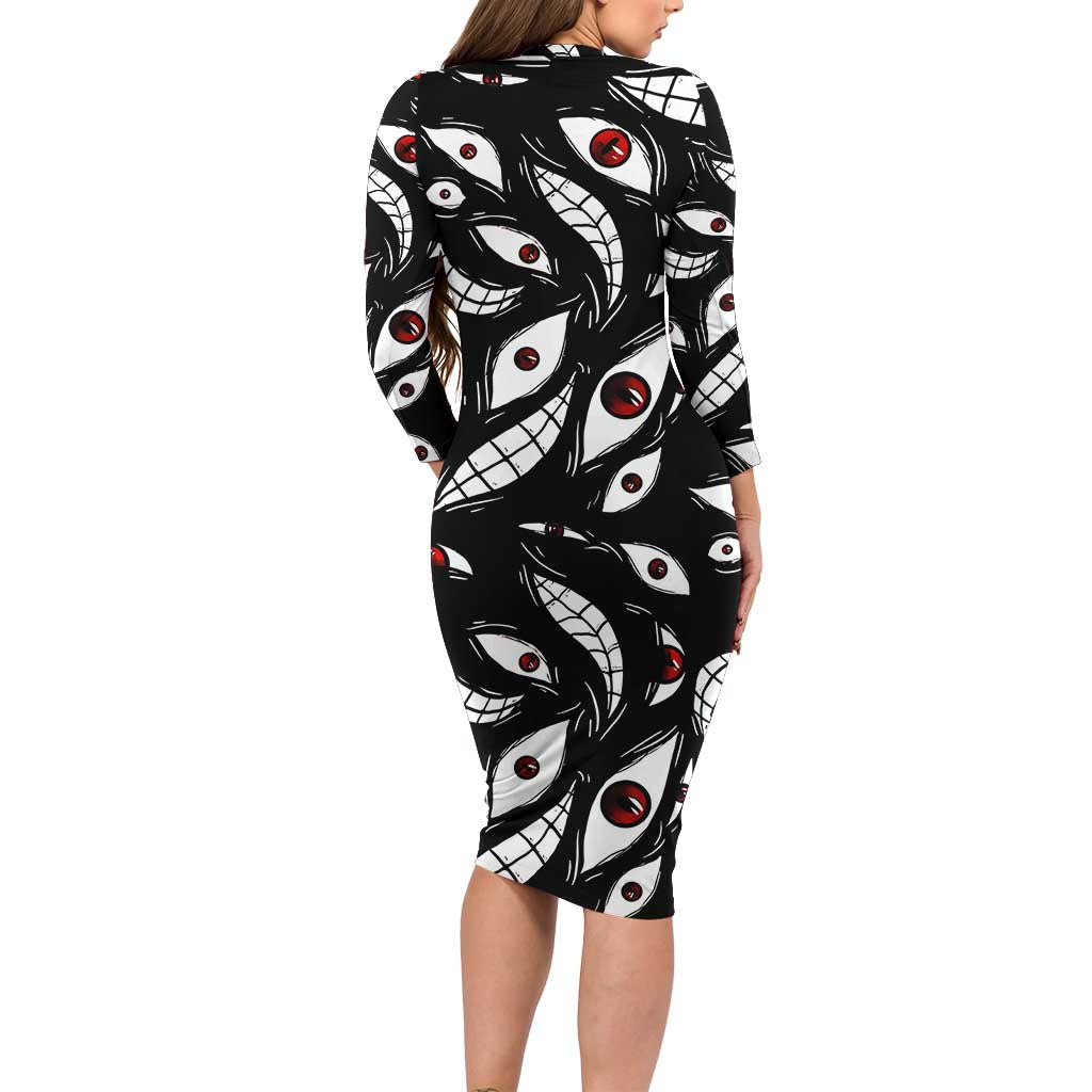 Pride - Fullmetal Alchemist Long Sleeve Bodycon Dress Anime Pattern Style