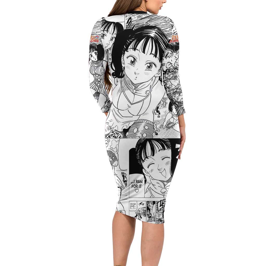 Diane - Nanatsu No Taizai Long Sleeve Bodycon Dress Anime Mix Manga Style