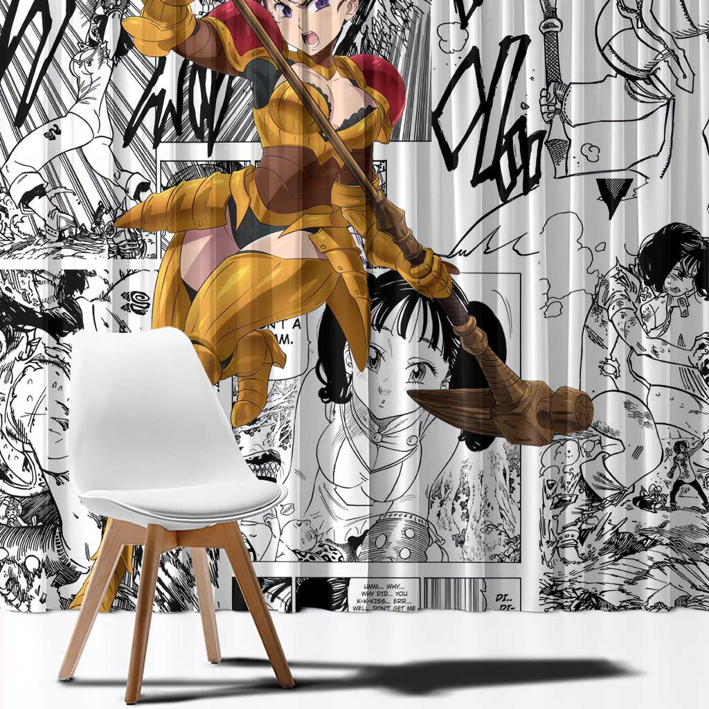 Diane - Nanatsu No Taizai Window Curtain Anime Mix Manga Style