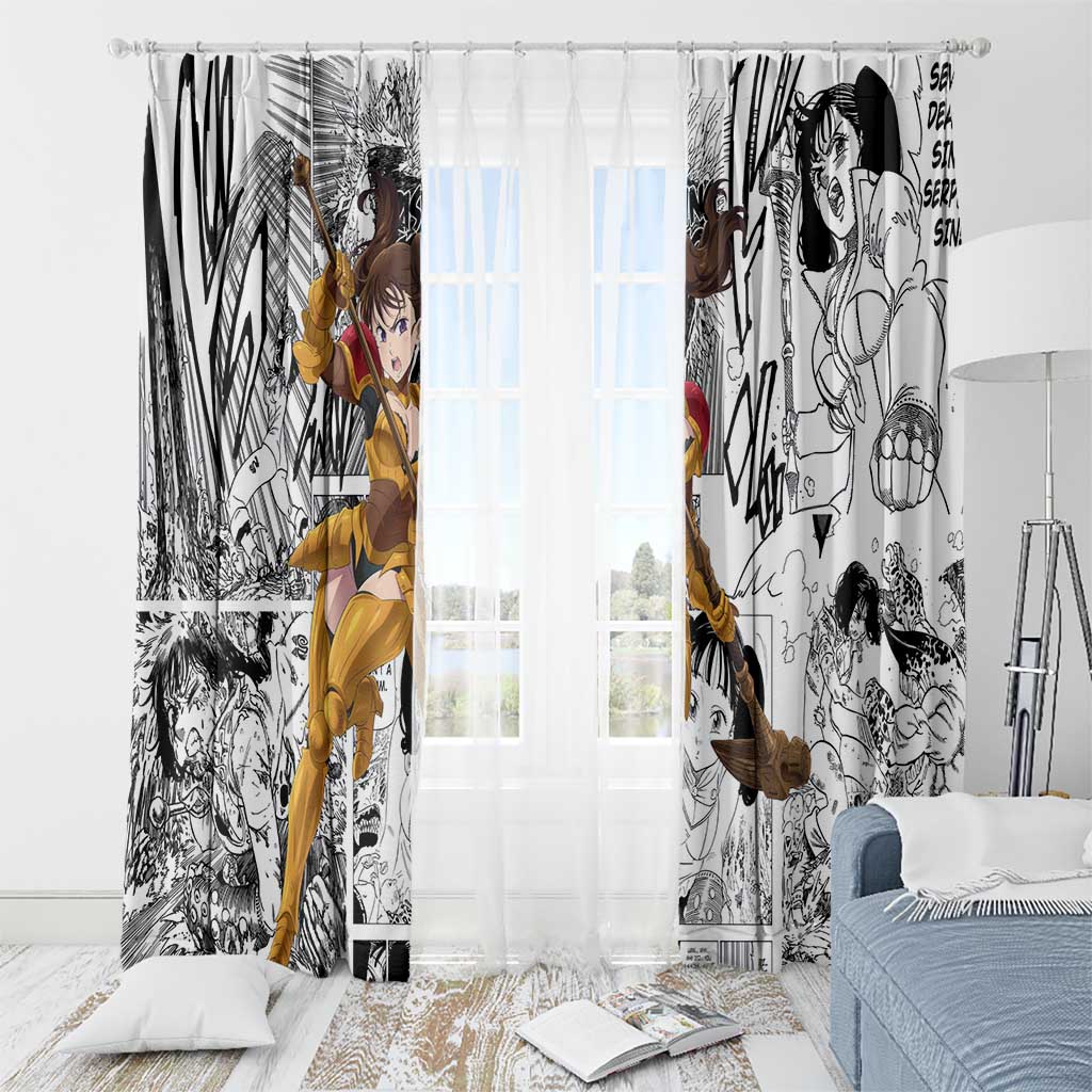 Diane - Nanatsu No Taizai Window Curtain Anime Mix Manga Style