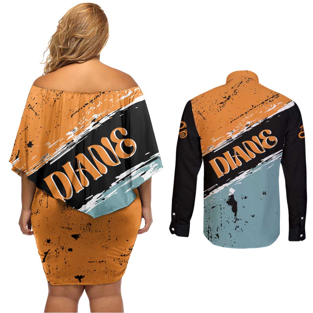 Diane - Nanatsu No Taizai Couples Matching Off Shoulder Short Dress and Long Sleeve Button Shirt Anime Style