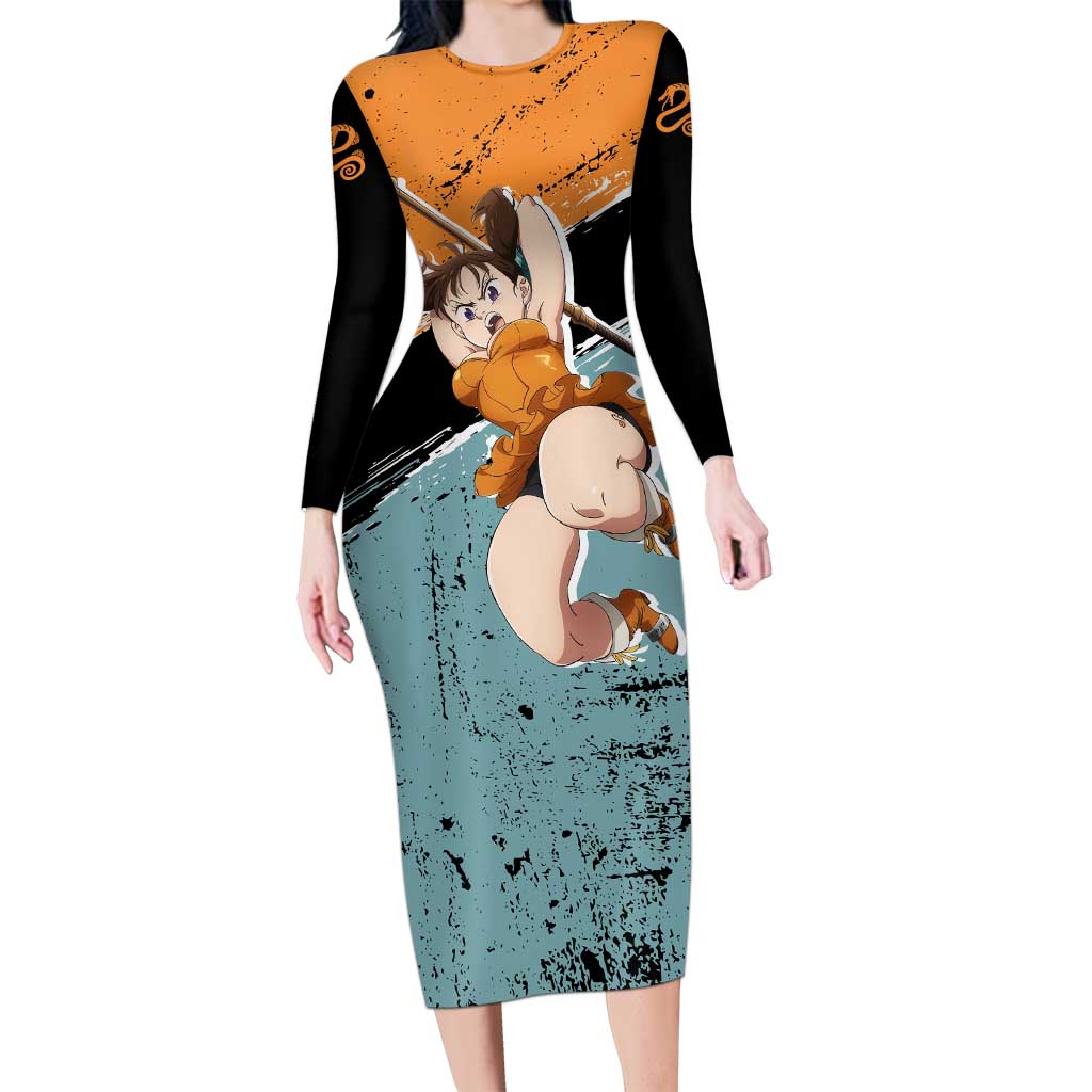 Diane - Nanatsu No Taizai Long Sleeve Bodycon Dress Anime Style
