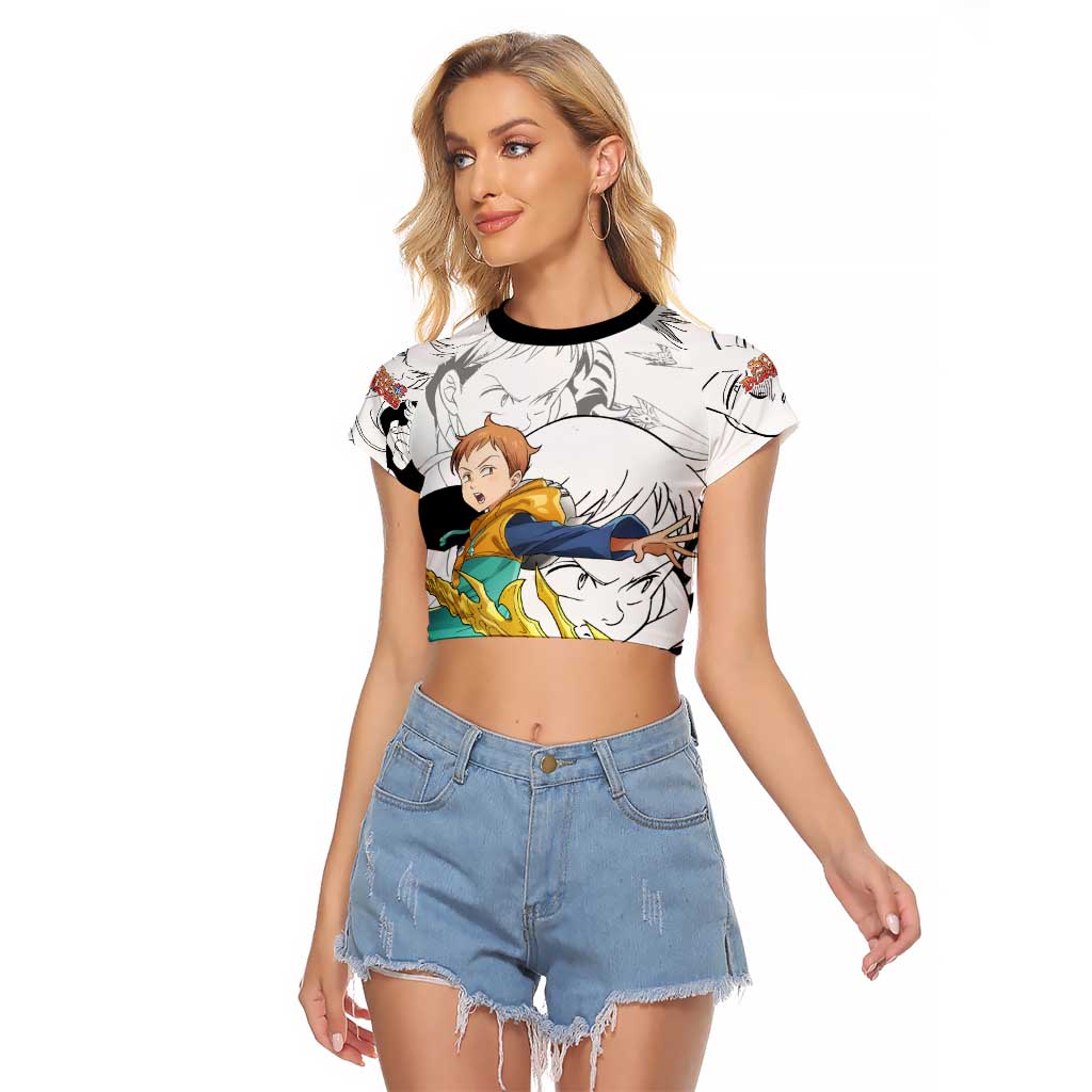 King - Nanatsu No Taizai Raglan Cropped T Shirt Anime Mix Manga Style