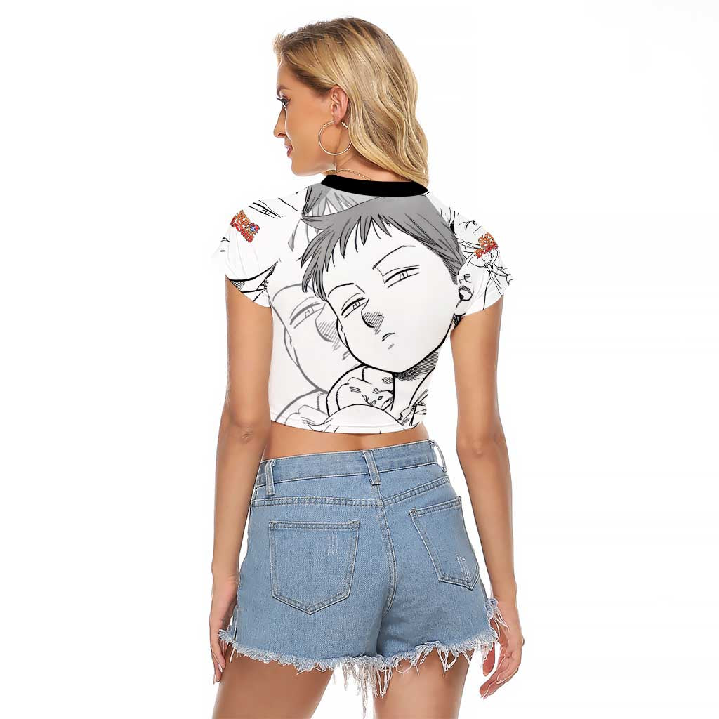 King - Nanatsu No Taizai Raglan Cropped T Shirt Anime Mix Manga Style