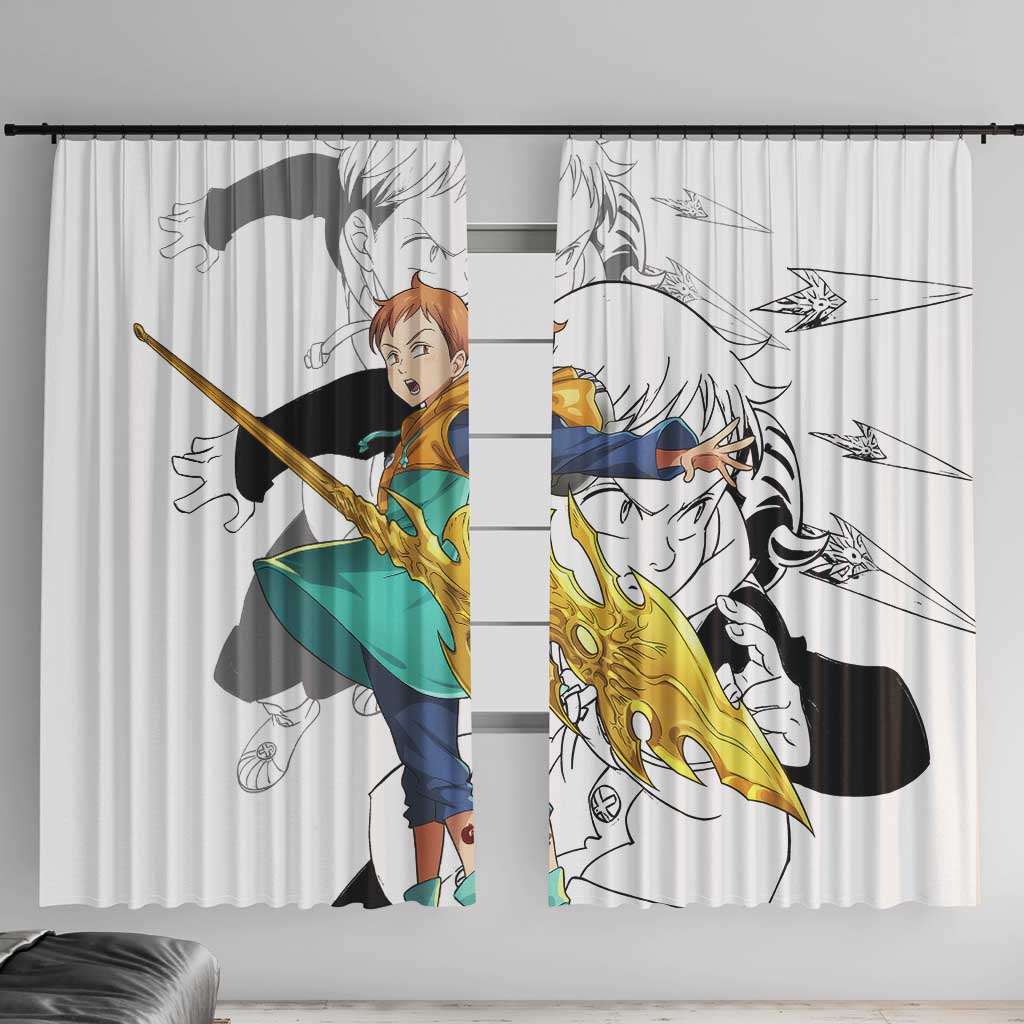 King - Nanatsu No Taizai Window Curtain Anime Mix Manga Style