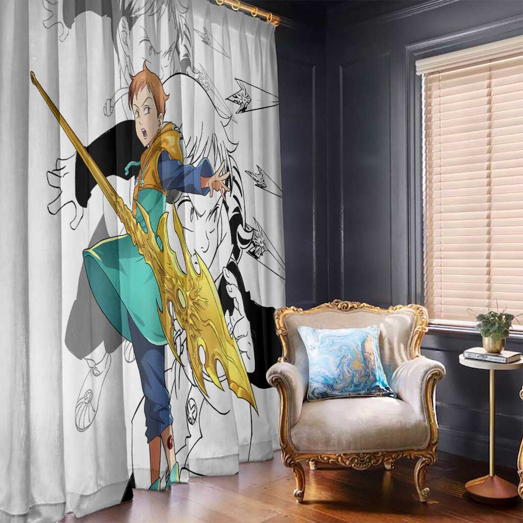 King - Nanatsu No Taizai Window Curtain Anime Mix Manga Style