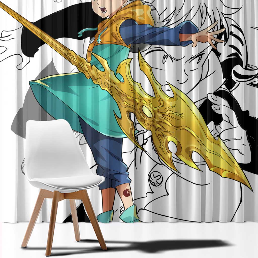 King - Nanatsu No Taizai Window Curtain Anime Mix Manga Style