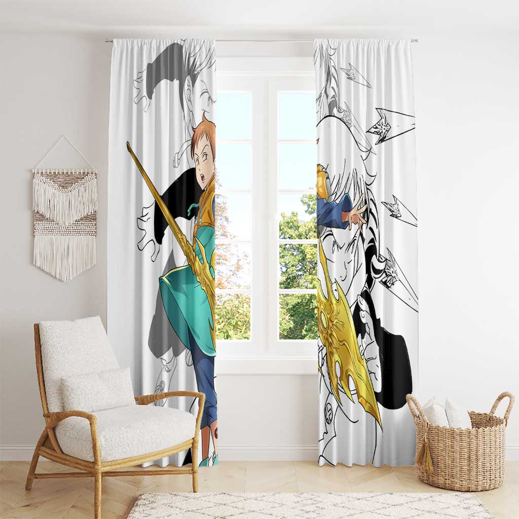 King - Nanatsu No Taizai Window Curtain Anime Mix Manga Style