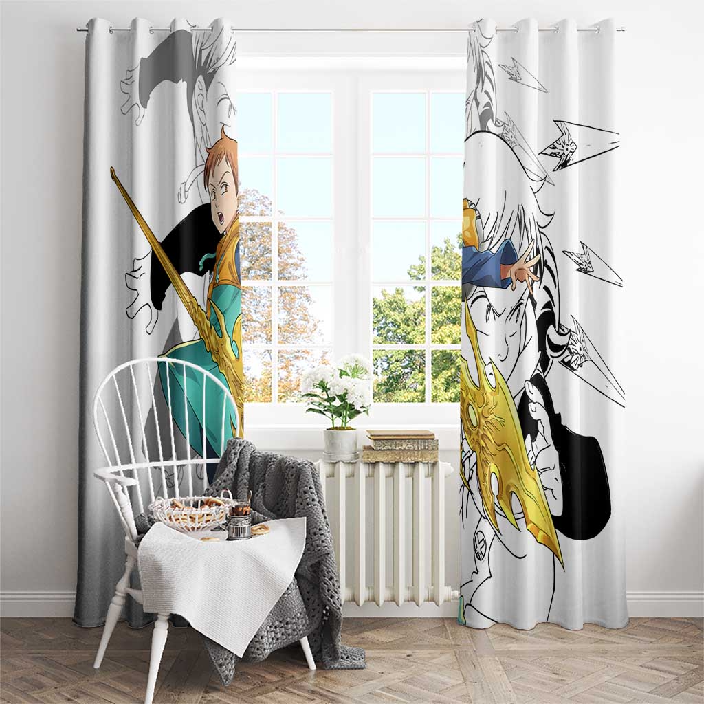 King - Nanatsu No Taizai Window Curtain Anime Mix Manga Style