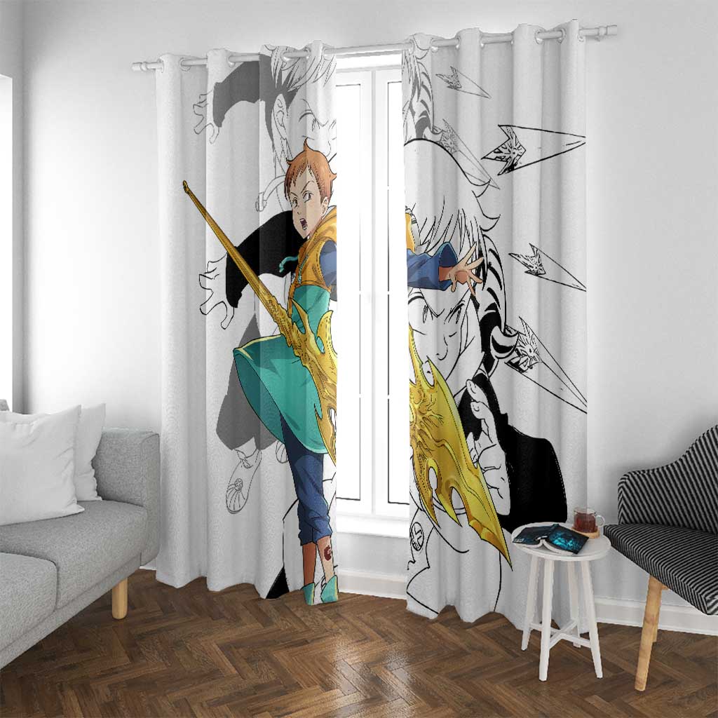 King - Nanatsu No Taizai Window Curtain Anime Mix Manga Style