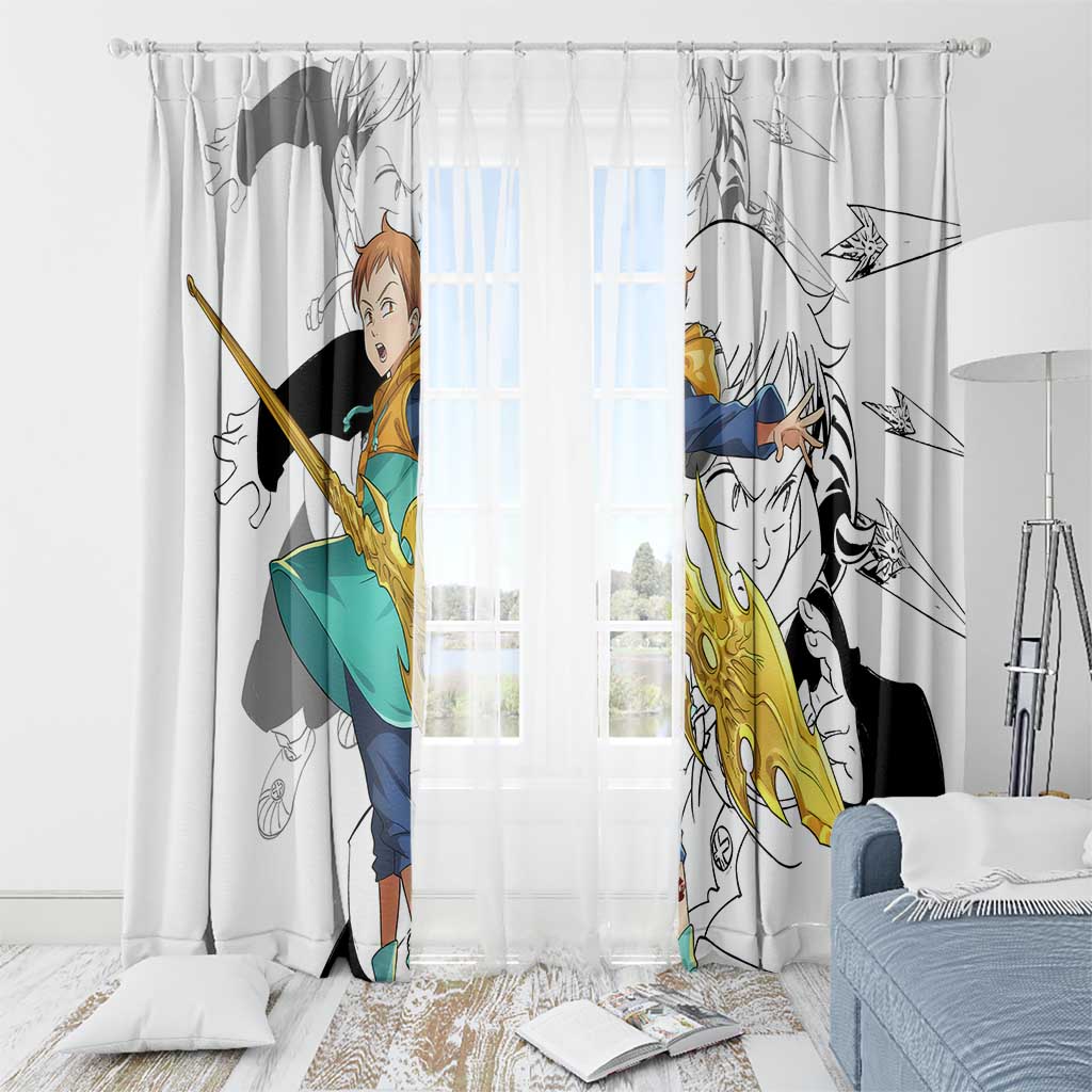 King - Nanatsu No Taizai Window Curtain Anime Mix Manga Style
