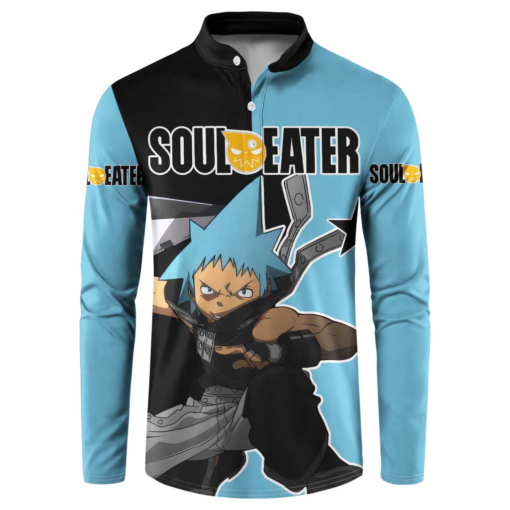 Black Star - Soul Eater Button Sweatshirt Anime Style