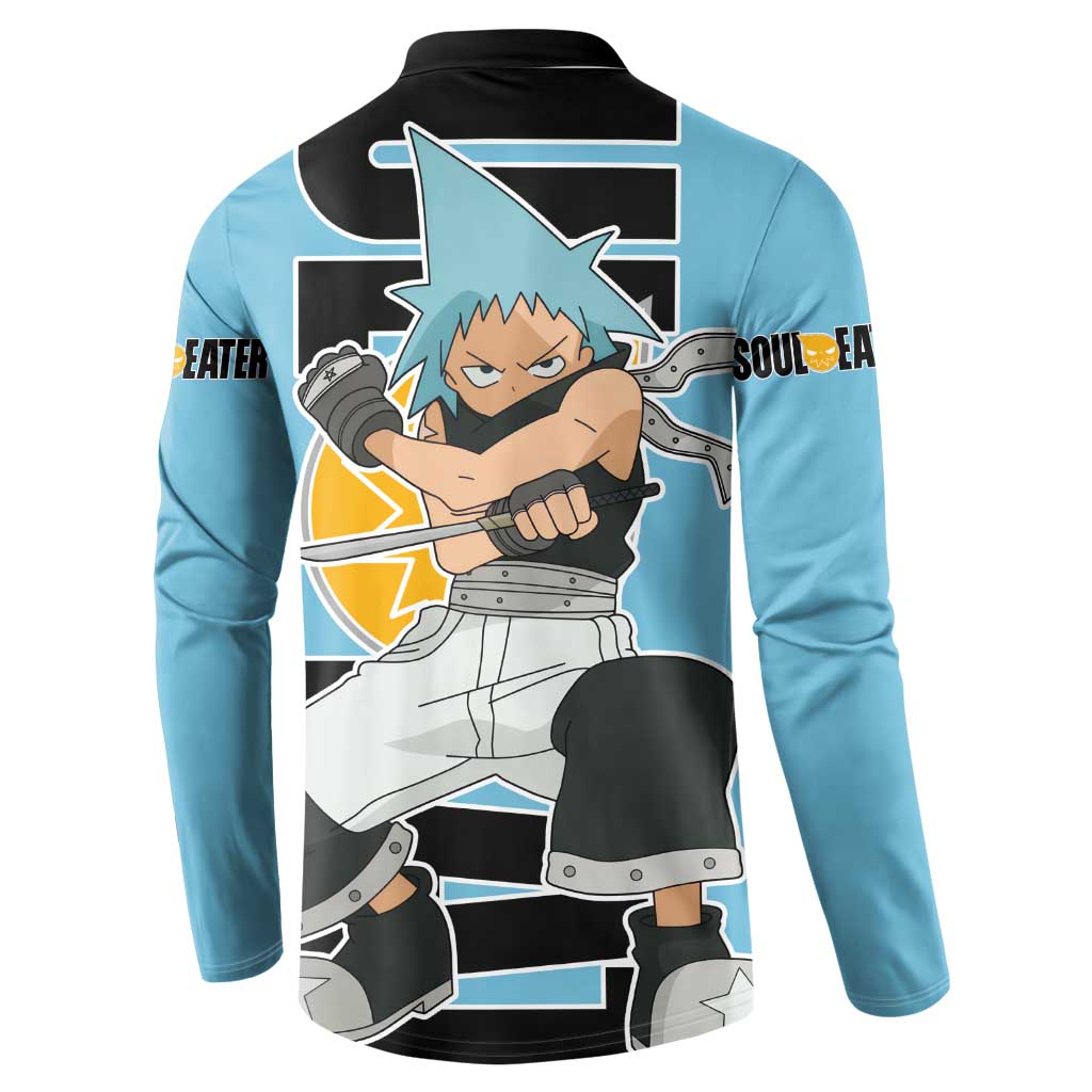 Black Star - Soul Eater Button Sweatshirt Anime Style