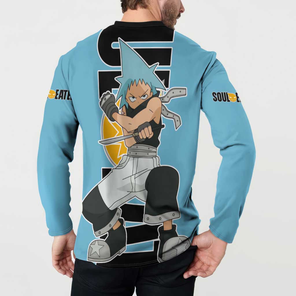 Black Star - Soul Eater Button Sweatshirt Anime Style