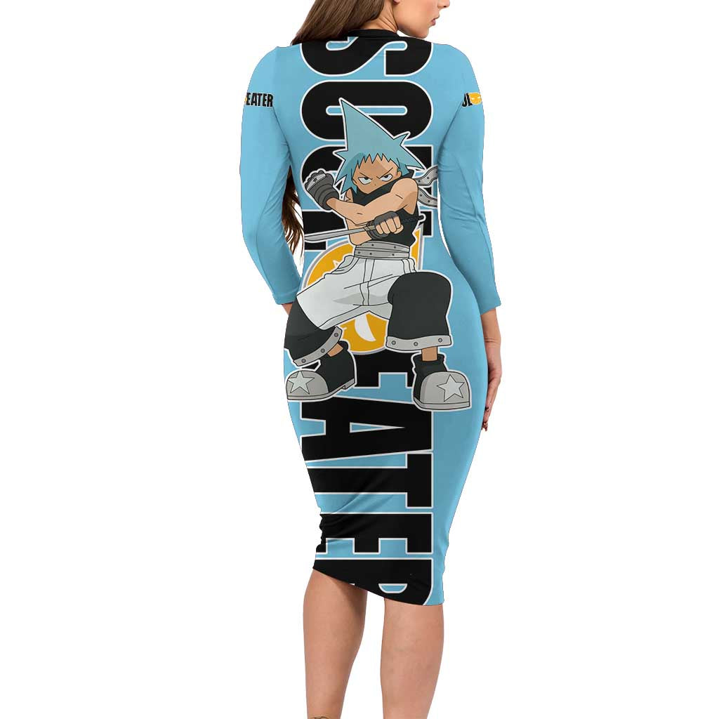 Black Star - Soul Eater Long Sleeve Bodycon Dress Anime Style