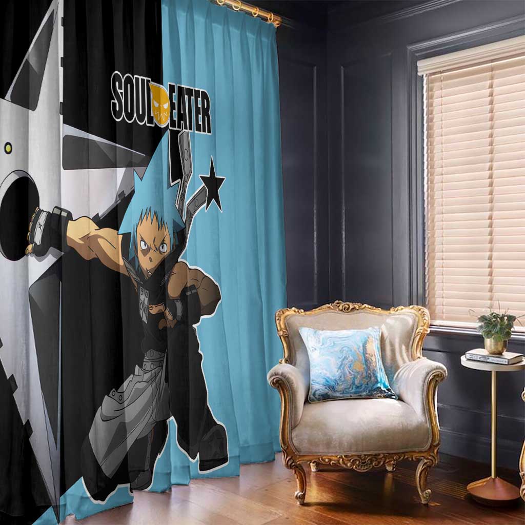 Black Star - Soul Eater Window Curtain Anime Style