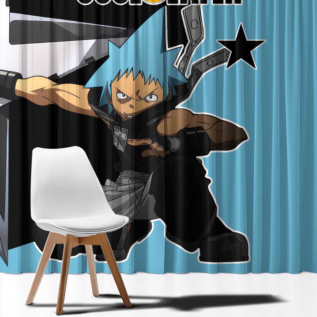 Black Star - Soul Eater Window Curtain Anime Style