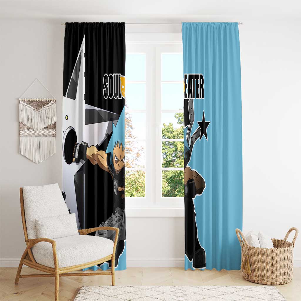 Black Star - Soul Eater Window Curtain Anime Style