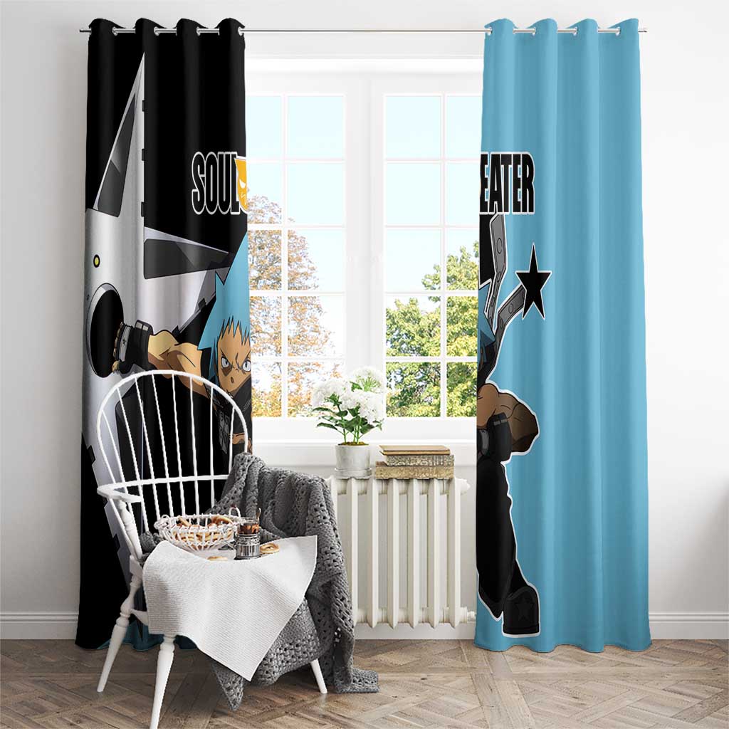 Black Star - Soul Eater Window Curtain Anime Style