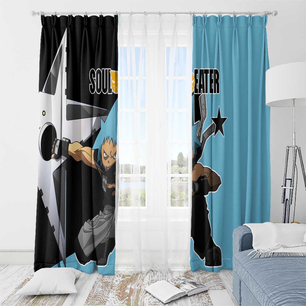 Black Star - Soul Eater Window Curtain Anime Style