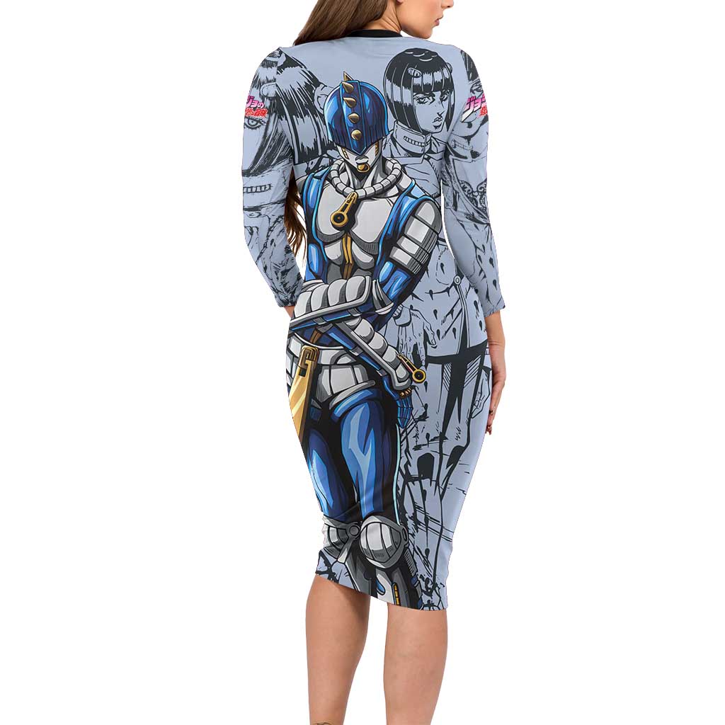 Bruno Bucciarati - Jojo Bizarre Adventure Long Sleeve Bodycon Dress Anime Style
