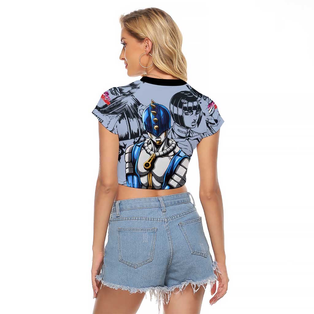 Bruno Bucciarati - Jojo Bizarre Adventure Raglan Cropped T Shirt Anime Style