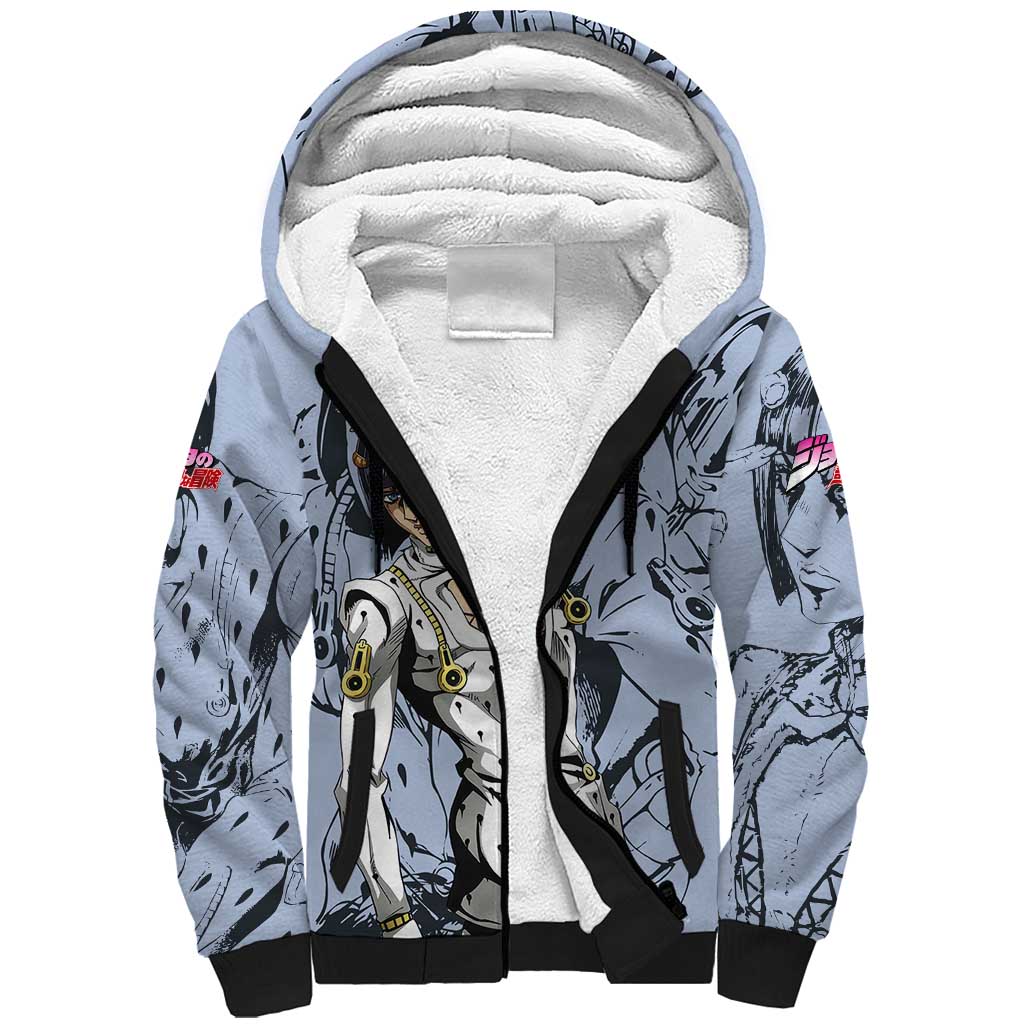 Bruno Bucciarati - Jojo Bizarre Adventure Sherpa Hoodie Anime Style