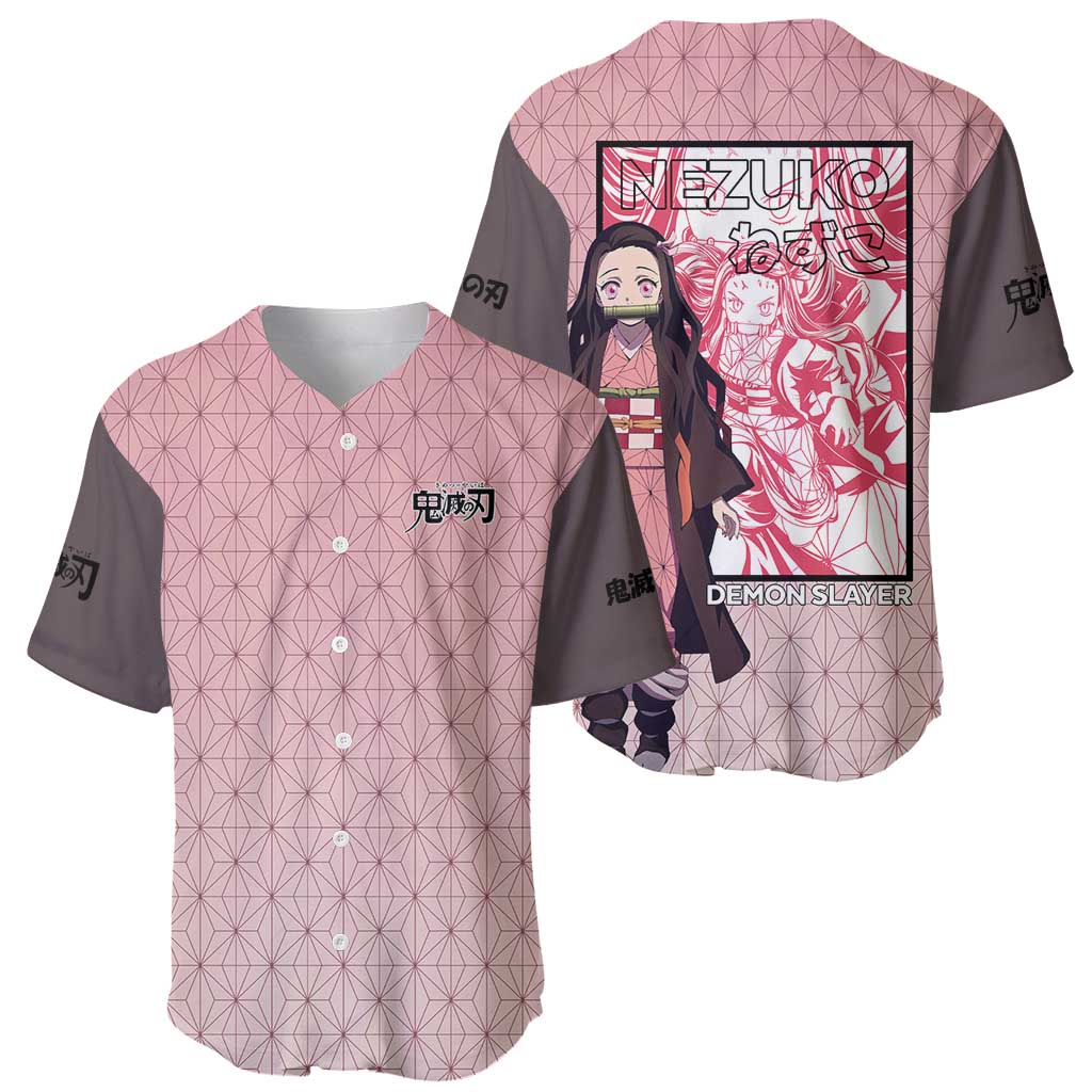 Kamado Nezuko Haori Demon Slayer Baseball Jersey Anime Style